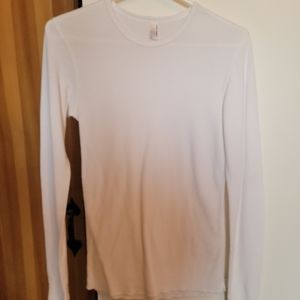 American Apparel White Thermal. Unisex Small